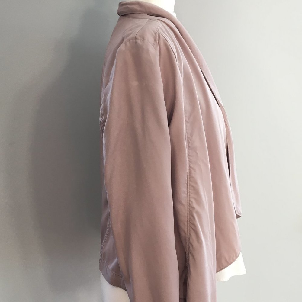 Express Taupe Drape Front Open Light Jacket - image 3